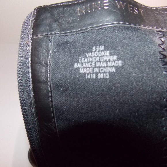 Nine West women's black leather boots size 5.5M - Picture 8 of 8
